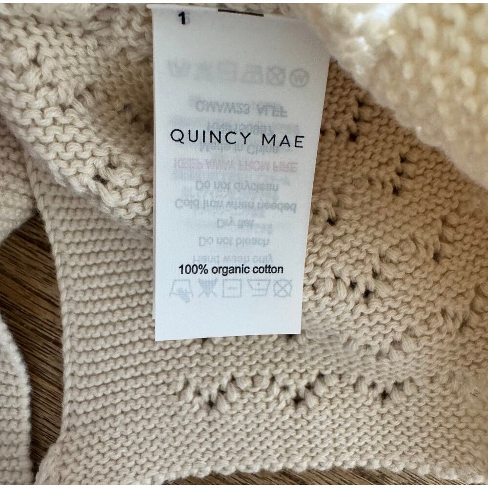 Quincy Mae Knit Pointelle Baby Bonnet - Size 3-6 months - Picture 5 of 7